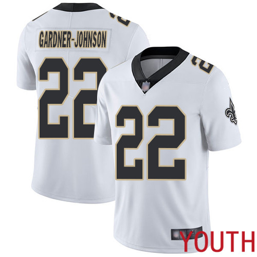 New Orleans Saints Limited White Youth Chauncey Gardner Johnson Road Jersey NFL Football #22 Vapor Untouchable Jersey